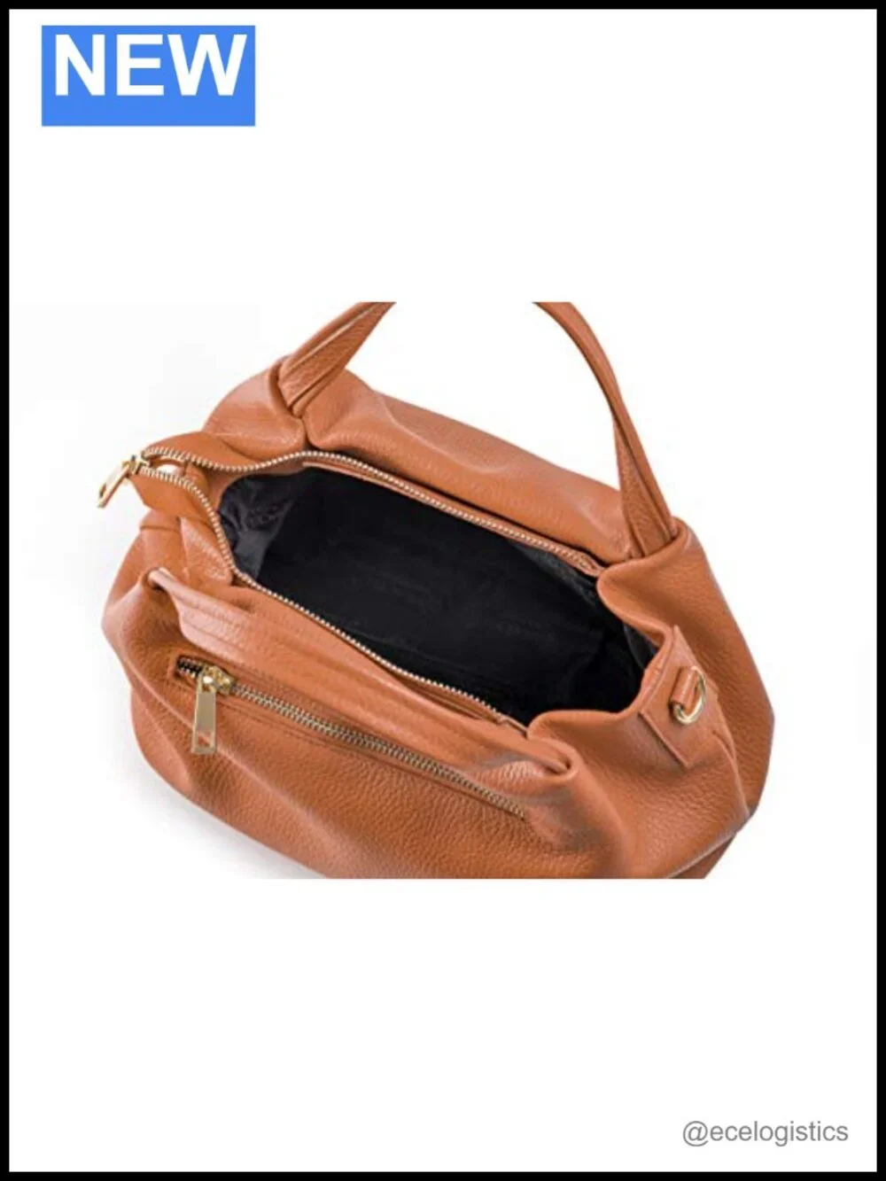 Genuine Italian Leather Satchel Purse and Wallet Bundle for Women